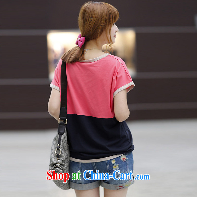 The Terrace 2015 summer new Korean version of the greater code female loose short sleeve shirt T women 618 Women urged the pink XXL, terrace, terrace (Harloharlo), online shopping