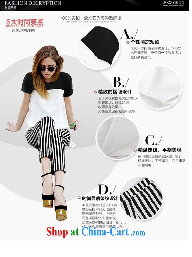 sharp picking 2015 new, the United States and Europe, female video thin package weight 200 mm jack short-sleeved T shirt + striped trousers package the ventricular hypertrophy fat people graphics thin, T-shirt + pants larger XXXXL pictures, price, brand platters! Elections are good character, the national distribution, so why buy now enjoy more preferential! Health