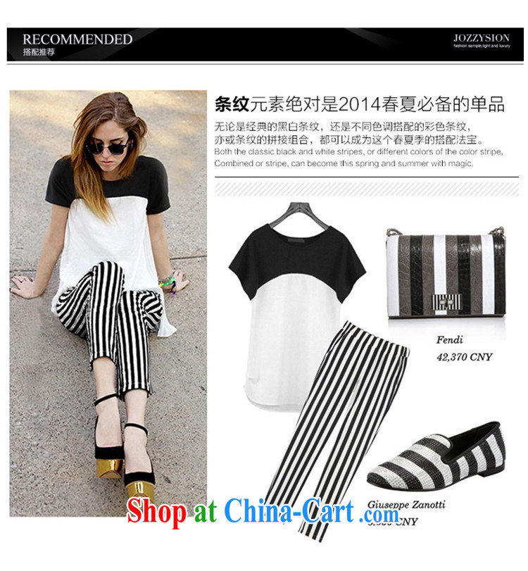 sharp picking 2015 new, the United States and Europe, female video thin package weight 200 mm jack short-sleeved T shirt + striped trousers package the ventricular hypertrophy fat people graphics thin, T-shirt + pants larger XXXXL pictures, price, brand platters! Elections are good character, the national distribution, so why buy now enjoy more preferential! Health