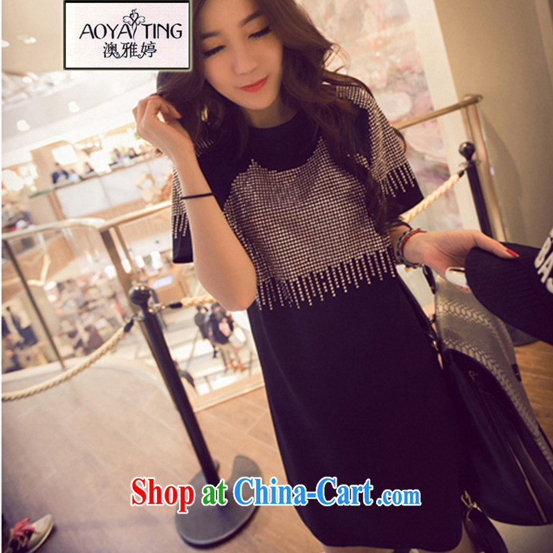 o Ya-ting 2015 New, and indeed increase, female summer mm thick, long, short-sleeved shirt T girl dress black 3 XL recommends that you 160 - 200 jack, O Ya-ting (aoyating), online shopping