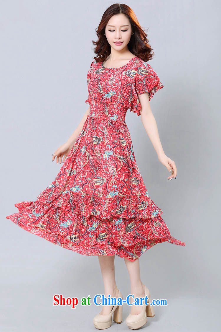 Loved summer New, and indeed increase, women mm thick Korean floral short-sleeved beauty beach dress 3358 purple 4 XL pictures, price, brand platters! Elections are good character, the national distribution, so why buy now enjoy more preferential! Health