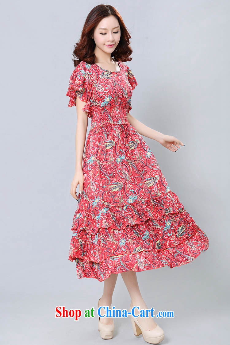 Loved summer New, and indeed increase, women mm thick Korean floral short-sleeved beauty beach dress 3358 purple 4 XL pictures, price, brand platters! Elections are good character, the national distribution, so why buy now enjoy more preferential! Health