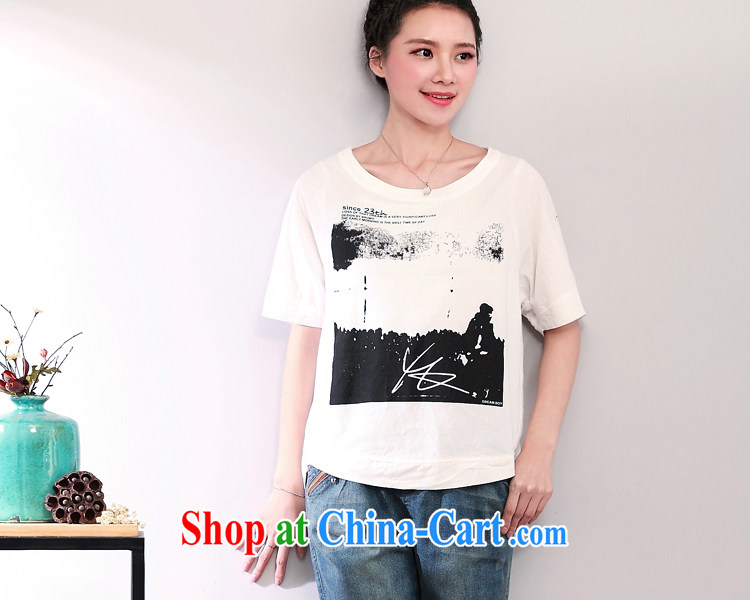 DKchenpin large, loose short-sleeved T-shirt blouses summer Korean solid T-shirt cotton the stamp T-shirt black-and-white 3XL pictures, price, brand platters! Elections are good character, the national distribution, so why buy now enjoy more preferential! Health