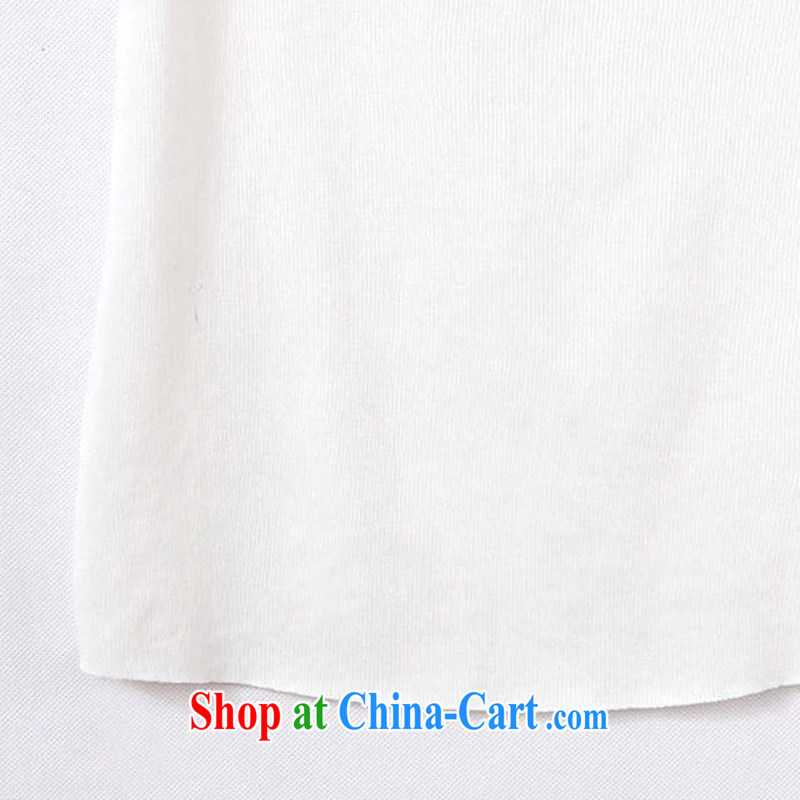 Terrace, Western Europe and the United States, the female summer new loose cotton short-sleeved T-shirt, solid color T-shirt solid two-piece with white 3XL 150 - 165 jack, 1000 field and the United States, and, shopping on the Internet