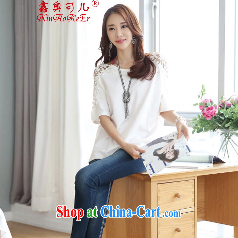 O'Neill was a child-care new products, female T shirts 2015 new hot selling loose T-shirt cotton large, female Korean short-sleeve 134# white XXL, Xin, a child (XinAoKeEr), online shopping