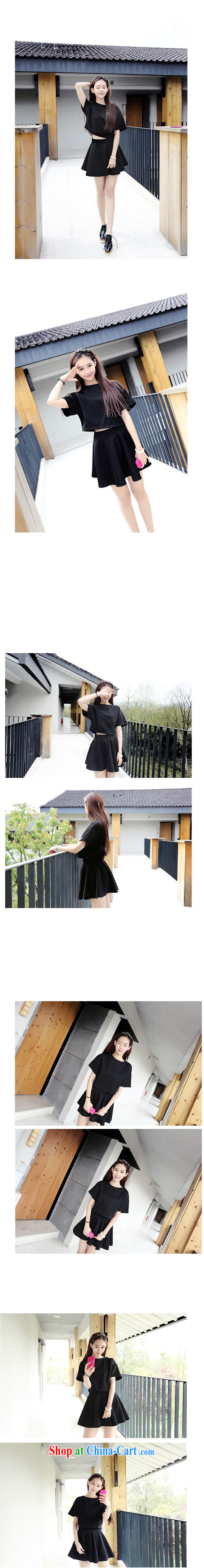 summer eve like spring and summer new Korean version bat-short T-shirt + ultra graphics thin classic flash small black skirt Kit female black M pictures, price, brand platters! Elections are good character, the national distribution, so why buy now enjoy more preferential! Health