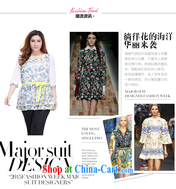 Slim LI Sau 2015 summer new, larger female stamp hit color round-collar 7 snow cuff woven shirts Q 5723 blue XXXXL pictures, price, brand platters! Elections are good character, the national distribution, so why buy now enjoy more preferential! Health