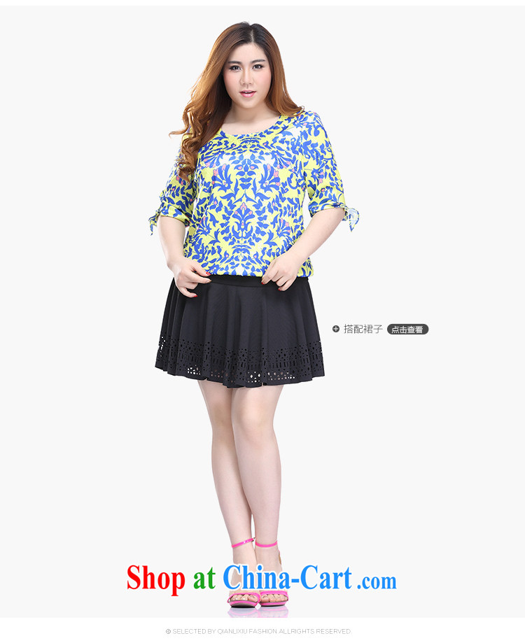 Slim LI Sau 2015 summer new, larger female style stamp tightness, with features Elasticated cuffs with small shirt Q 7381 fancy XXXL pictures, price, brand platters! Elections are good character, the national distribution, so why buy now enjoy more preferential! Health