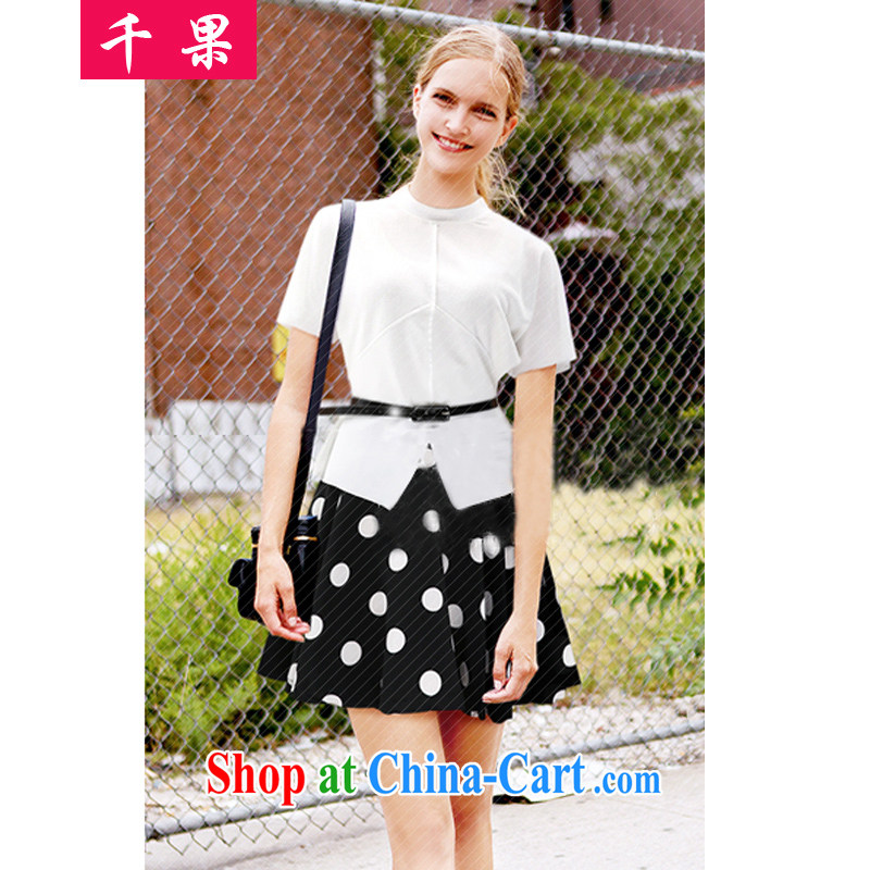 1000 fruit KING SIZE, female 200 Jack Kit mm thick summer new, the waist and indeed increase, short-sleeved T shirt + short skirt video thin two-piece female 888 white 5 XL, 1000 fruit (QIANGUO), online shopping