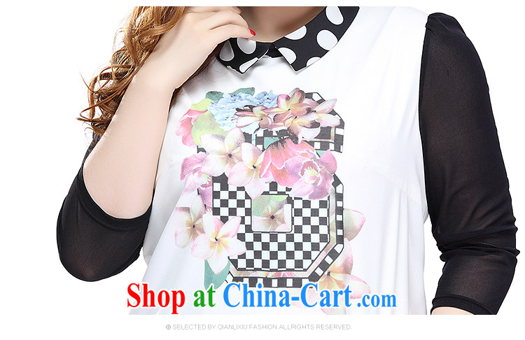 Slim LI Sau 2015 summer new, larger female stylish stamp the point long-sleeved leave of two garment Q 7391 m White XXXL pictures, price, brand platters! Elections are good character, the national distribution, so why buy now enjoy more preferential! Health