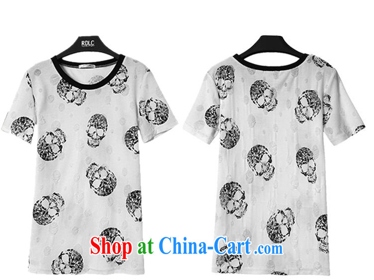 Terrace, Western Europe and the United States, the female summer new liberal skull pattern worn out short-sleeved T-shirt, two-part kit picture color 5 XL 180 - 200 Jack left and right pictures, price, brand platters! Elections are good character, the national distribution, so why buy now enjoy more preferential! Health