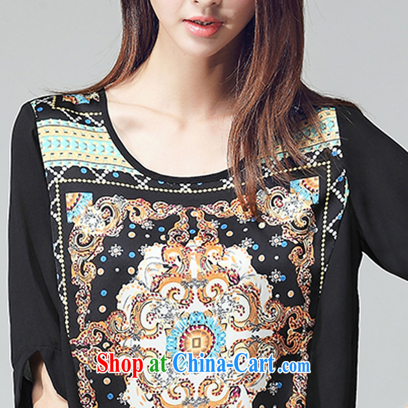 Cheuk-yan Yi Lai shadow King, women summer 2015 new stylish casual simplicity 7 pants Ethnic Wind T pension two-piece black 8005 3 XL, Cheuk-yan Yi Lai, and, on-line shopping