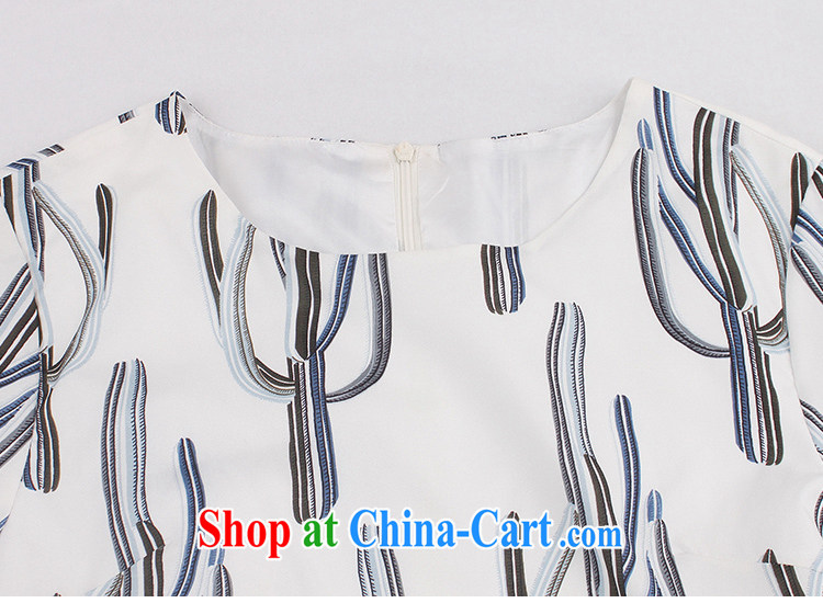 The Qi Qi (SIQIQI) 2015 spring and summer new Europe thick MM stylish stamp beauty belt dresses LYQ 1160 white XXL pictures, price, brand platters! Elections are good character, the national distribution, so why buy now enjoy more preferential! Health