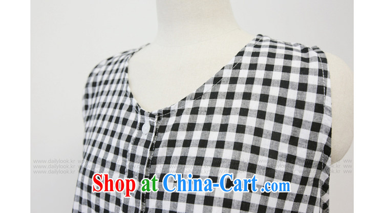 Xin Wei Mei 2015 Korean summer on the new loose the code female graphics thin long leisure checkered skirt fresh vest dresses women 623 white XXXL pictures, price, brand platters! Elections are good character, the national distribution, so why buy now enjoy more preferential! Health