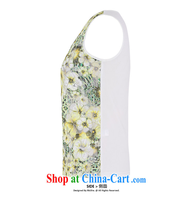 MSSHE XL girls 2015 new summer lace fashion, stamp small vest 4162 white 4XL pictures, price, brand platters! Elections are good character, the national distribution, so why buy now enjoy more preferential! Health