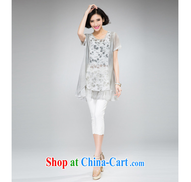 1000 double Yi Su-spring and summer thick mm larger women pass the root yarn stitching snow woven Korean T-shirt T pension ZM 2021 light gray XXXL pictures, price, brand platters! Elections are good character, the national distribution, so why buy now enjoy more preferential! Health