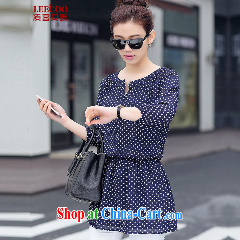 Ling, leecoo 2015 summer on the new larger female female snow woven shirts XB 6819 black 3 XL, Ling (leecoo), online shopping