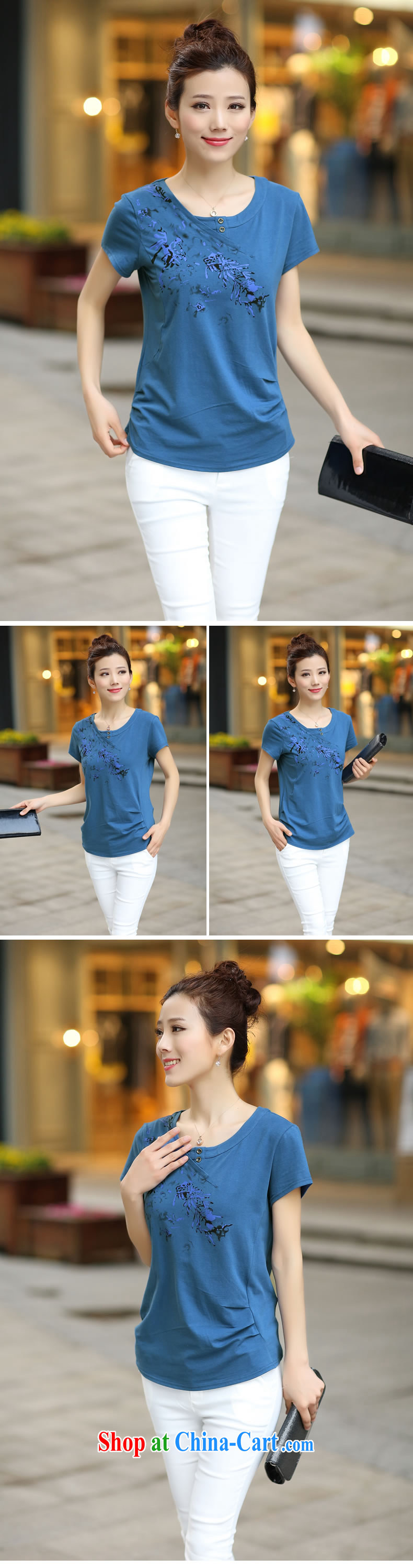 Ling, leecoo summer 2015 the new larger female female T shirt XB 8161 denim blue XL pictures, price, brand platters! Elections are good character, the national distribution, so why buy now enjoy more preferential! Health