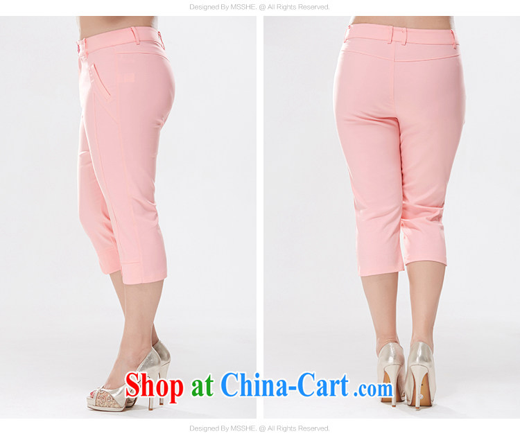 The MsShe indeed XL girls decorated in 7 pants cotton thick MM graphics thin micro-pop-up new casual pants 6955 pink 6 XL pictures, price, brand platters! Elections are good character, the national distribution, so why buy now enjoy more preferential! Health