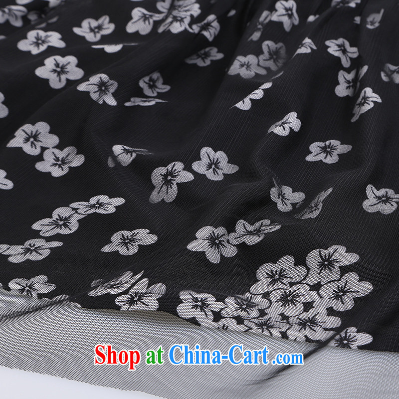 Laurie flower Luo, female summer and indeed intensify, thick, graphics thin, thick sister summer dress 2101 black 5 XL, Shani Flower (Sogni D'oro), and, shopping on the Internet