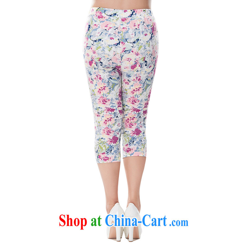 MsShe XL female stamp thin thick mm video thin beauty stretch castor pants 7046 black-and-white, 7 T 2, Susan Carroll, Ms Elsie Leung Chow (MSSHE), online shopping