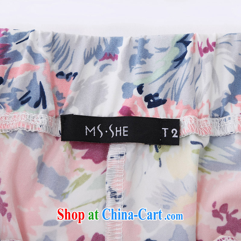 MsShe XL female stamp thin thick mm video thin beauty stretch castor pants 7046 black-and-white, 7 T 2, Susan Carroll, Ms Elsie Leung Chow (MSSHE), online shopping