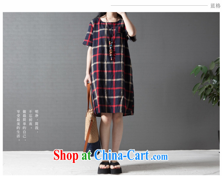 Dora, honey child 2015 summer new loose the code arts van loose checked short-sleeved cotton Ma dress pregnant women with B 61,219 green XXL pictures, price, brand platters! Elections are good character, the national distribution, so why buy now enjoy more preferential! Health