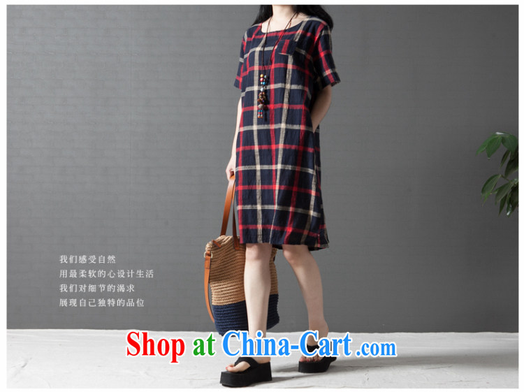 Dora, honey child 2015 summer new loose the code arts van loose checked short-sleeved cotton Ma dress pregnant women with B 61,219 green XXL pictures, price, brand platters! Elections are good character, the national distribution, so why buy now enjoy more preferential! Health