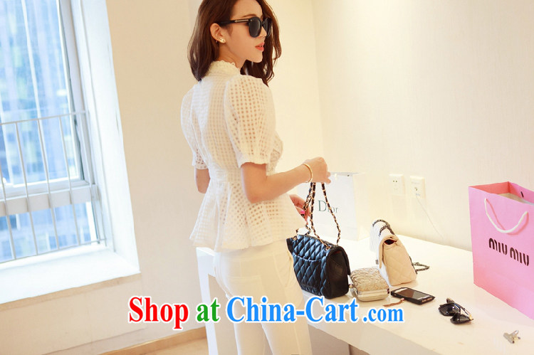 leading edge scientific stunning Summer 2015 new women with stylish snow woven shirts name Yuan Princess van unique grid waist round-collar short-sleeve white T-shirt white XL pictures, price, brand platters! Elections are good character, the national distribution, so why buy now enjoy more preferential! Health