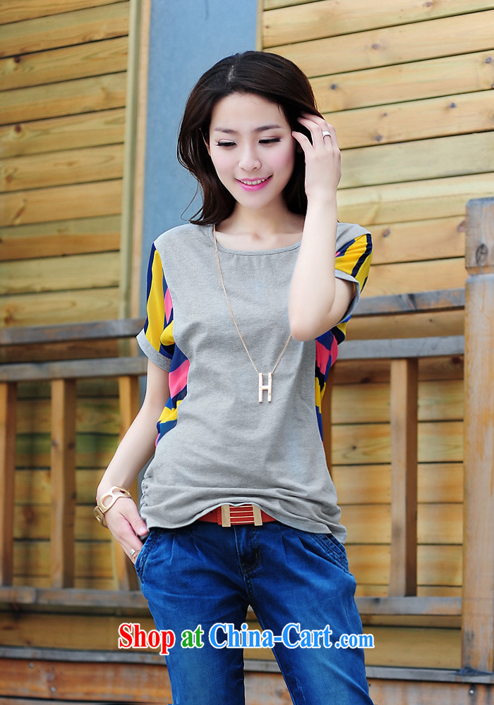 Korea, Gloria 2015 Korean summer new stylish women bat loose snow streaks woven short sleeve shirt T picture color XXXL prices at any time pictures, price, brand platters! Elections are good character, the national distribution, so why buy now enjoy more preferential! Health