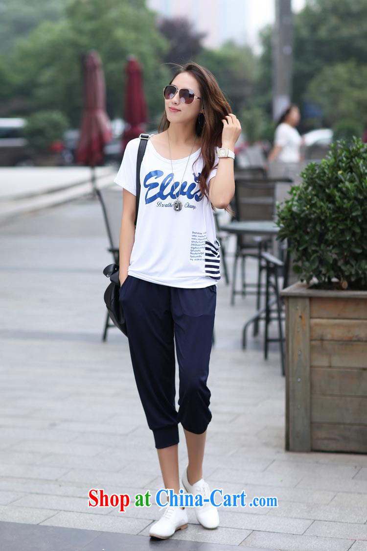 Biao 2015 is new, larger female Summer Package very casual stylish 7 pants large, Sport Kits female white L pictures, price, brand platters! Elections are good character, the national distribution, so why buy now enjoy more preferential! Health