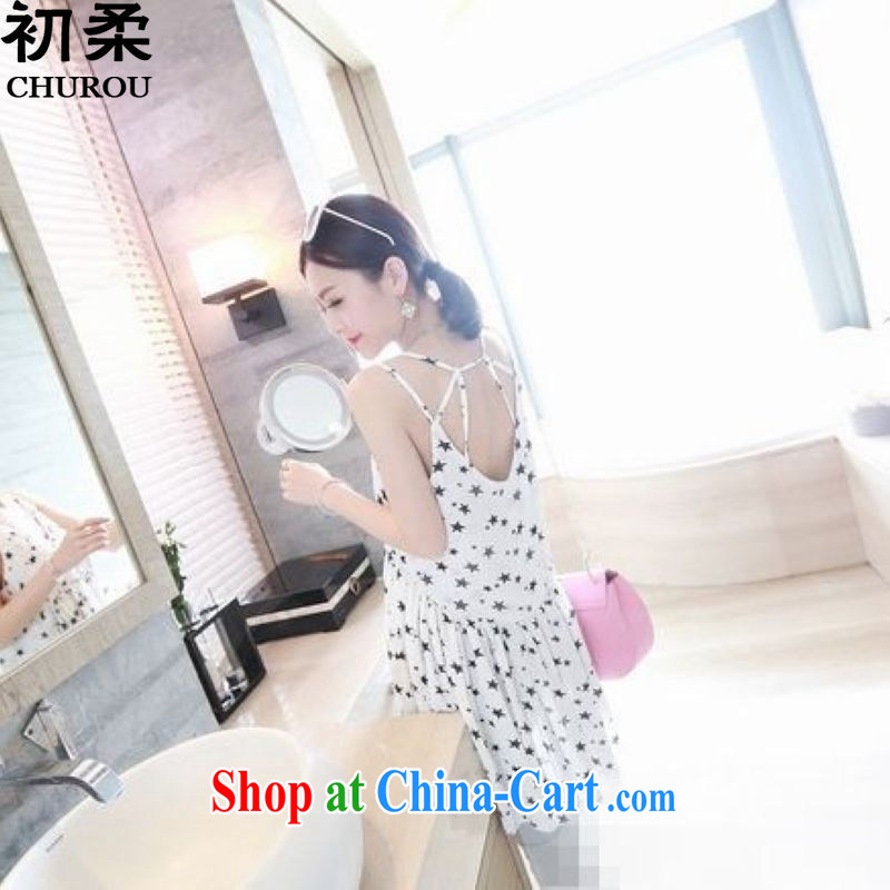 Early 2015 soft thick sister Korean version of the greater code dresses summer loose video thin floral strap vest skirt 200 jack can be seen wearing a black XXXL early, Sophie (CHUROU), online shopping