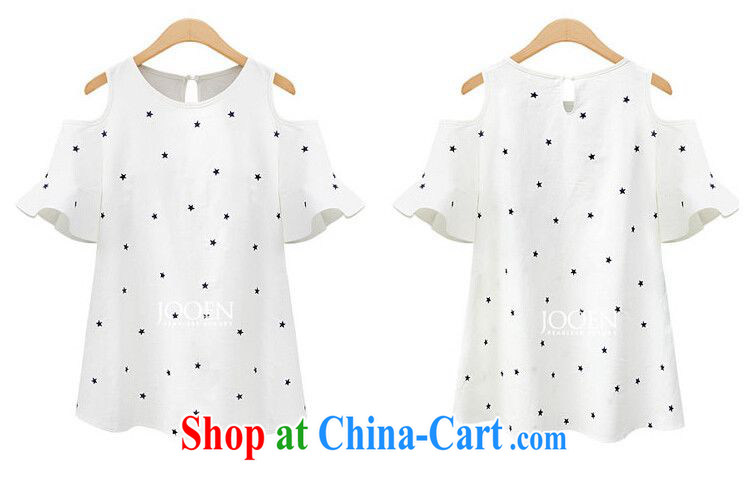 Flexible early 2015 summer XL Women focused on Europe and MM sexy bare shoulders relaxed graphics thin stars short-sleeve shirt T 200 jack can be seen wearing a white XXXXL pictures, price, brand platters! Elections are good character, the national distribution, so why buy now enjoy more preferential! Health