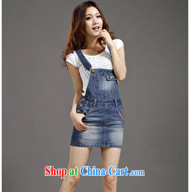 The Code female 100 2015 ground spring and summer Korean female cowboy back with skirt and stylish beauty dresses package body and short skirts 6810 blue XXL pictures, price, brand platters! Elections are good character, the national distribution, so why buy now enjoy more preferential! Health