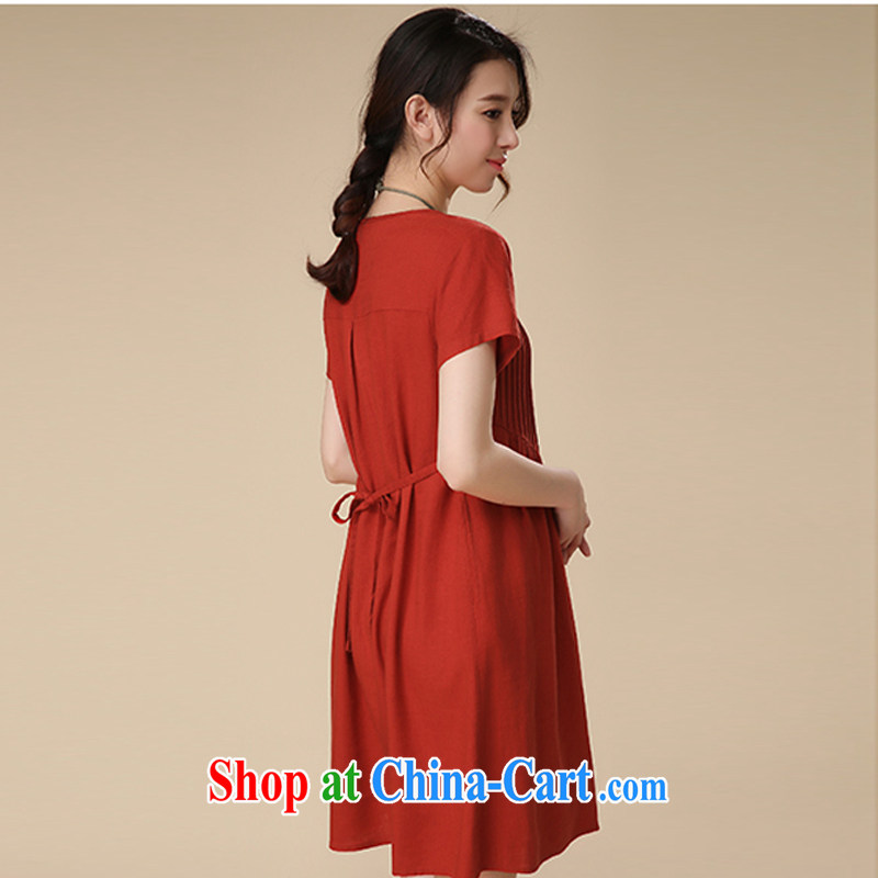 The Ju-yi, the Code's 2015 summer new thick sister cultivating the cotton dress YS 5260 green XXL, Yu Yee Nga, shopping on the Internet