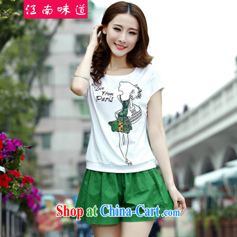 taste in Gangnam-gu the code package girls summer thick sister sport and leisure T-shirt fat people, women are decorated graphics thin short-sleeve + shorts Kit 548 red XL 140 recommendations about Jack, Gangnam-gu, taste, and shopping on the Internet