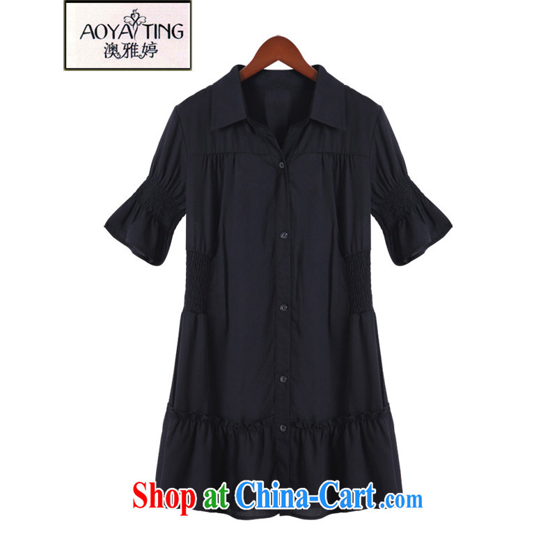 o Ya-ting 2015 New, and indeed increase, female summer fat, female video thin elasticated waist dresses summer black 5 XL recommends that you 175 - 200 jack, O Ya-ting (aoyating), online shopping