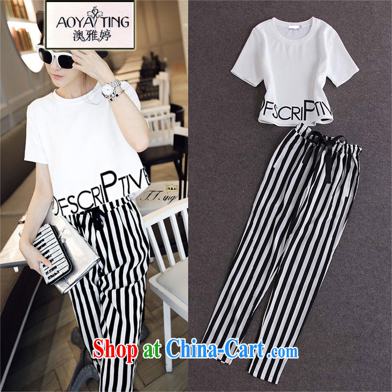 o Ya-ting 2015 summer New, and indeed increase, female fat mm video thin short-sleeved T shirts women T-shirt, trouser press kit picture color two-piece 4 XL recommends that you 160 - 180 jack, O Ya-ting (aoyating), online shopping