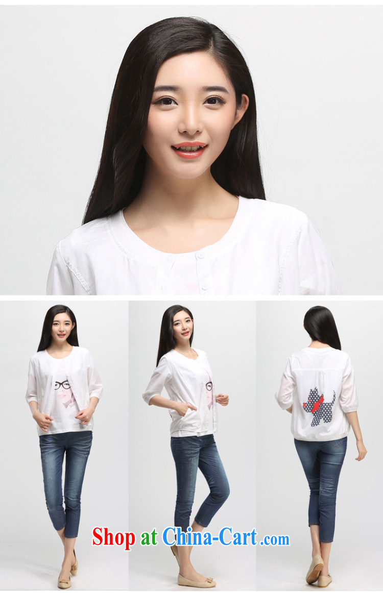 Water by 2015 summer new products and indeed increase, female fat mm 7 cuff cotton T-shirts female S XJ 15 4766 white XL pictures, price, brand platters! Elections are good character, the national distribution, so why buy now enjoy more preferential! Health