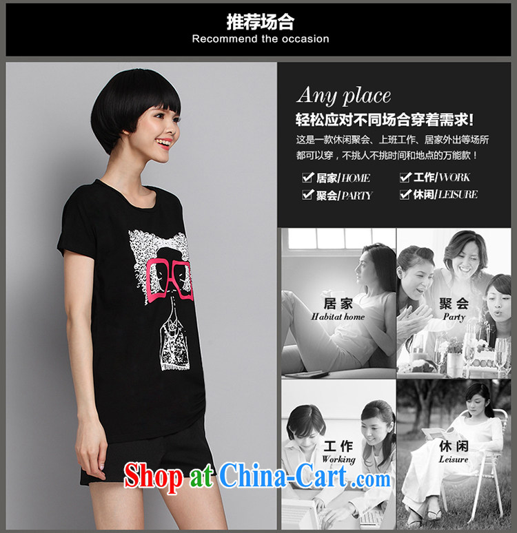 Mephidross economy honey, 2015 summer new XL female Korean thick MM minimalist stamp duty cotton short-sleeved shirt T 1622 black large code 5 200 XL about Jack pictures, price, brand platters! Elections are good character, the national distribution, so why buy now enjoy more preferential! Health