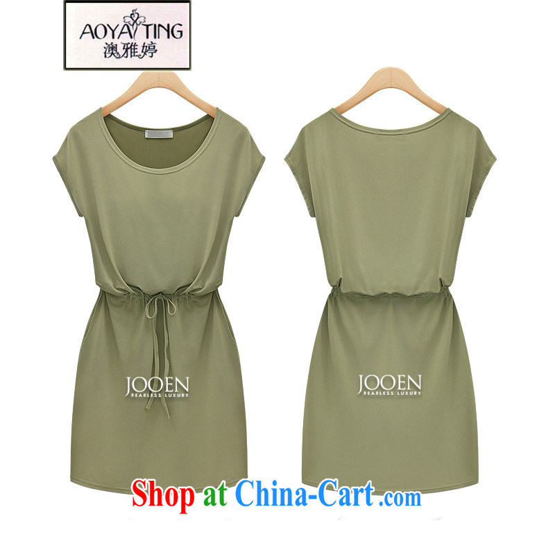 o Ya-ting 2015 New, and indeed increase, female summer fat, female video thin short-sleeve dress girls army green 5 XL recommends that you 175 - 200 jack, O Ya-ting (aoyating), online shopping