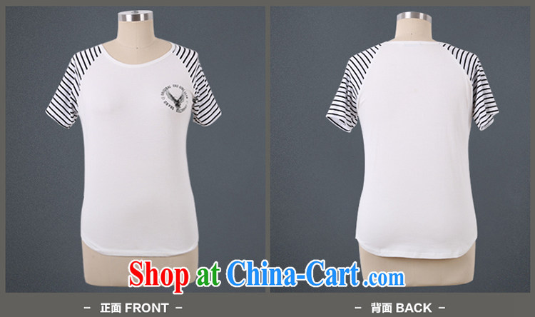 Mephidross economy honey, 2015 summer new XL female Korean version thick sister stylish stripes stitching short sleeve shirt T 1631 black large code XXL 145 Jack left and right pictures, price, brand platters! Elections are good character, the national distribution, so why buy now enjoy more preferential! Health