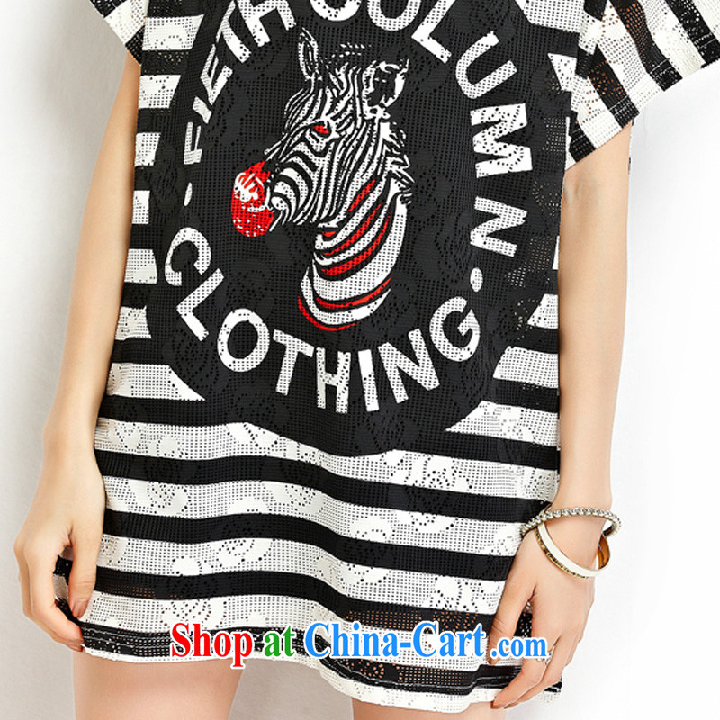 1000 double Yi Su-ha, Korean version of the greater code t-shirt girl with the FAT and Stripes card loose thick MM, long, short-sleeved T-shirt ZM 7200 color pictures the code is code, 1000 double Yi Su, shopping on the Internet