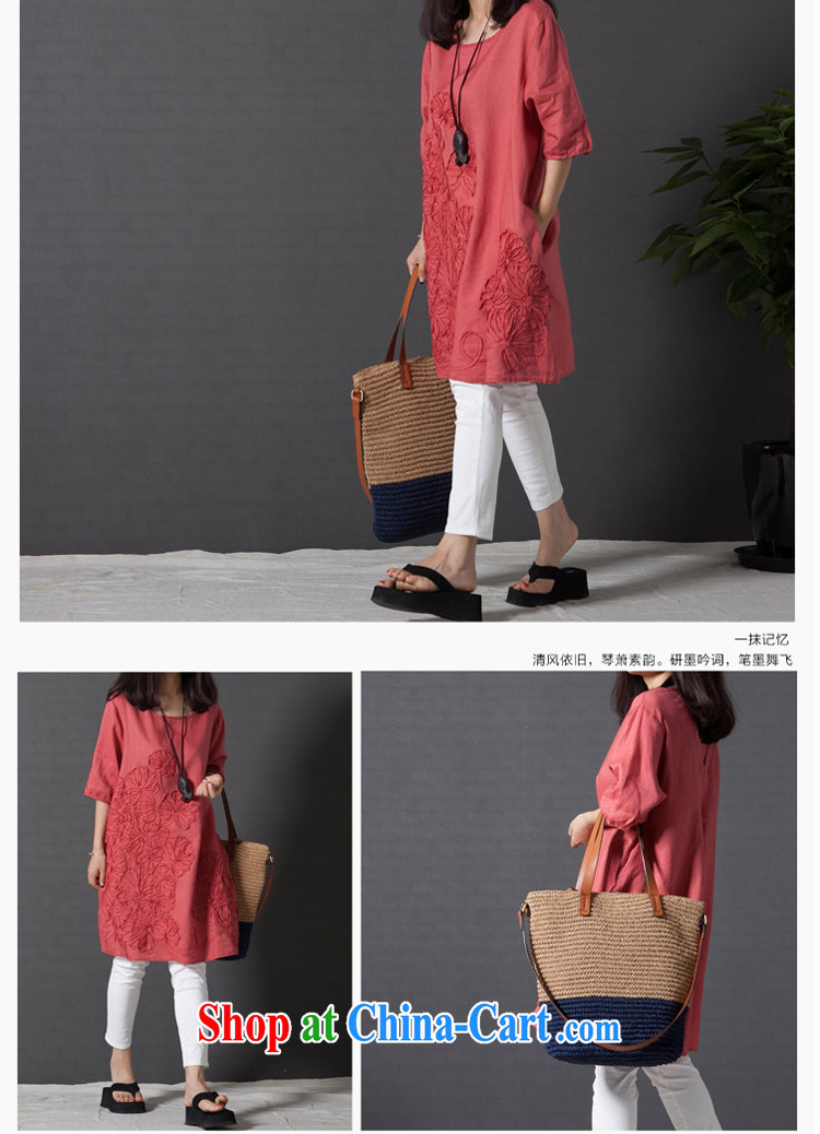 Tze-xin 2015 summer new Korean literature, thick MM graphics thin, the fat and loose the code embroidered short sleeves cotton Ma dresses 8063 dark blue XXXL pictures, price, brand platters! Elections are good character, the national distribution, so why buy now enjoy more preferential! Health