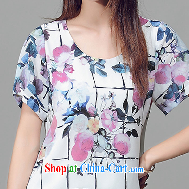 Elizabeth's Kosovo-care and indeed increase, female summer new, thick sister retro the stamp duty position T-shirt + relaxed personality horn pant legs kit V 8009 black L de Kosovo (savoil), online shopping