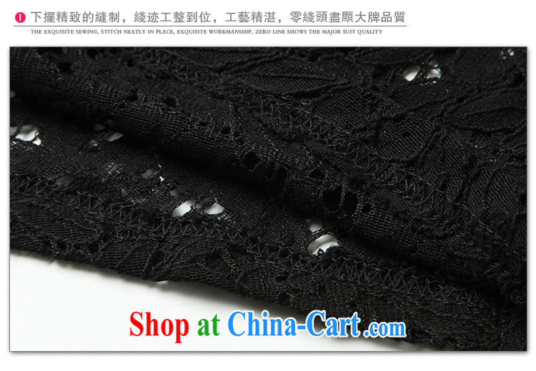 The beauty of the little foxes 2015 summer New, and indeed increase, female length in sleeveless shirts T mm thick graphics thin lace T-shirt 8535 black XXXXXL pictures, price, brand platters! Elections are good character, the national distribution, so why buy now enjoy more preferential! Health