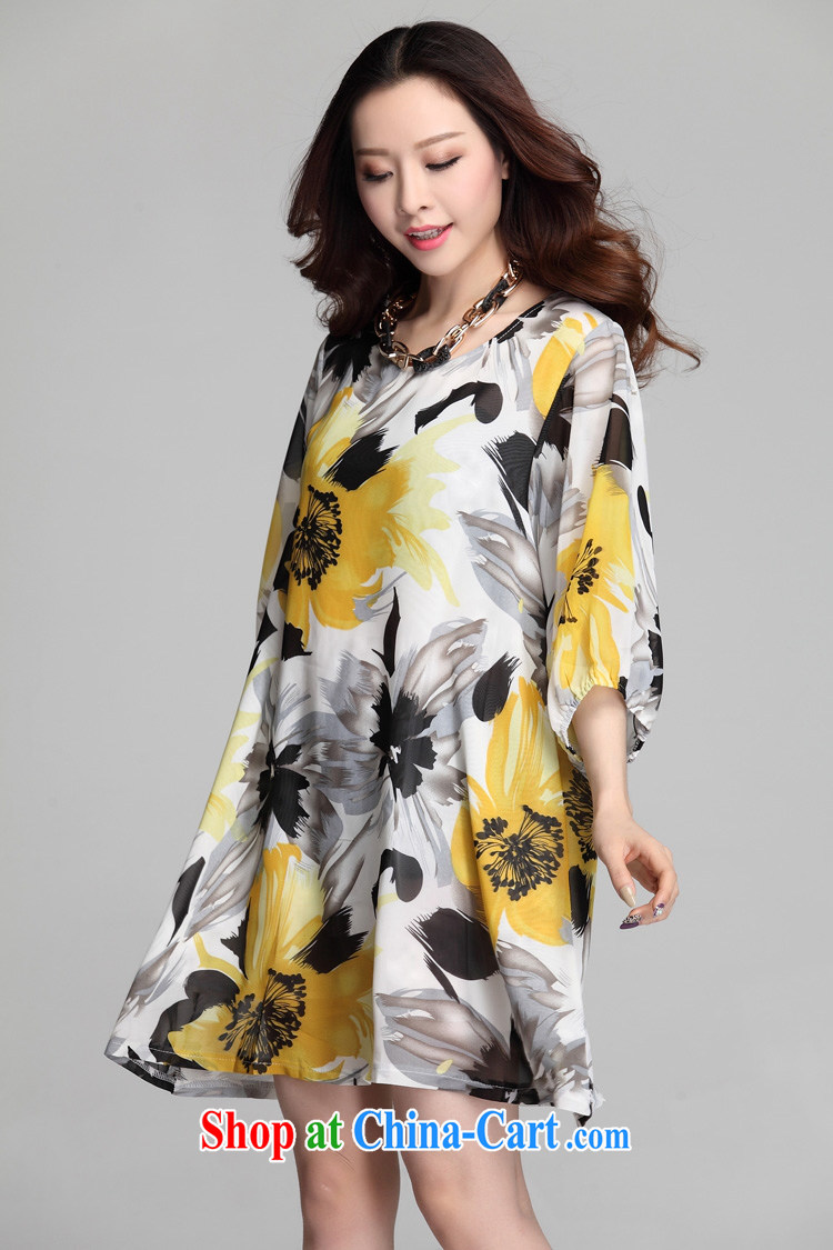 Cherry, Butterfly Spring 2015 new Korean version 5 cuff bubble sleeve loose the code dresses the flowers stamp skirt red XL pictures, price, brand platters! Elections are good character, the national distribution, so why buy now enjoy more preferential! Health