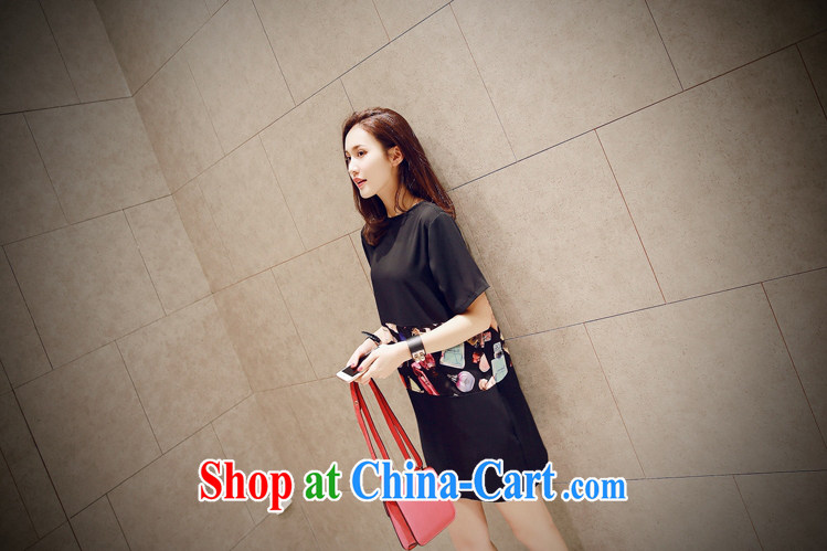 3 road rock summer new 2015 version the female arts 100 stamp duty on short-sleeved loose snow woven dresses S 2678 black XL pictures, price, brand platters! Elections are good character, the national distribution, so why buy now enjoy more preferential! Health