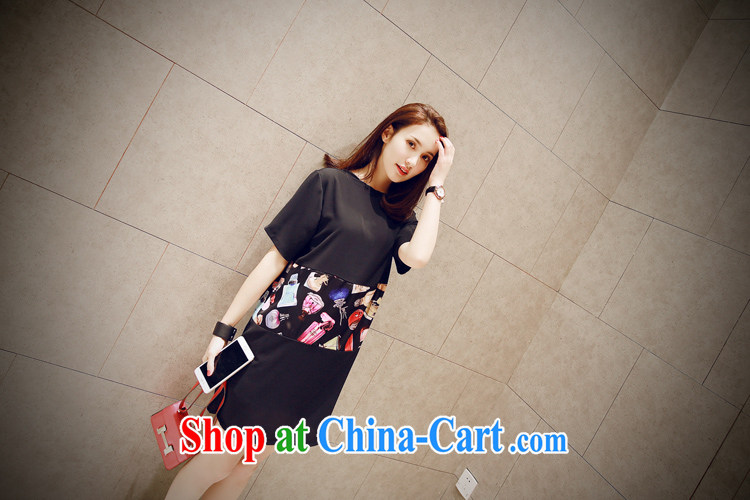 3 road rock summer new 2015 version the female arts 100 stamp duty on short-sleeved loose snow woven dresses S 2678 black XL pictures, price, brand platters! Elections are good character, the national distribution, so why buy now enjoy more preferential! Health