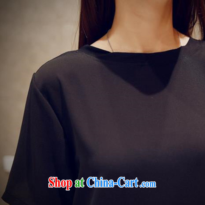3 road rock summer new 2015 version the female arts 100 stamp duty on short-sleeved loose snow woven dresses S 2678 black XL, 3, rock, shopping on the Internet
